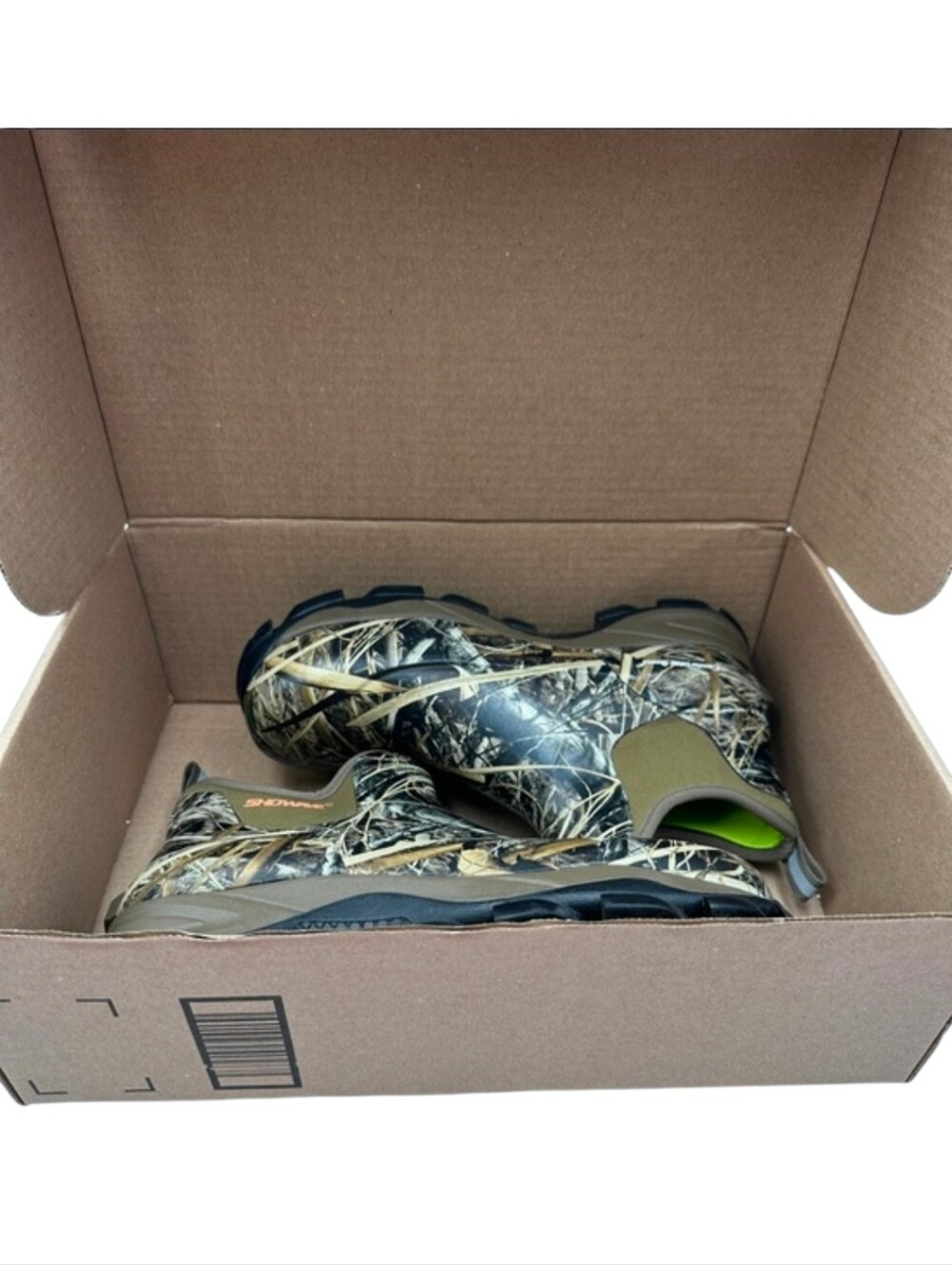 Showave Men's Camo Slip On Rain & Snow Boots Size 11 Green Black NEW - Picture 8 of 8
